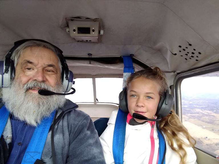 David Hersman and Leanna Allgyer cockpit